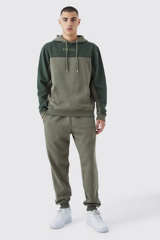 Man Roman Colorblock Trainingsanzug mit Kapuze