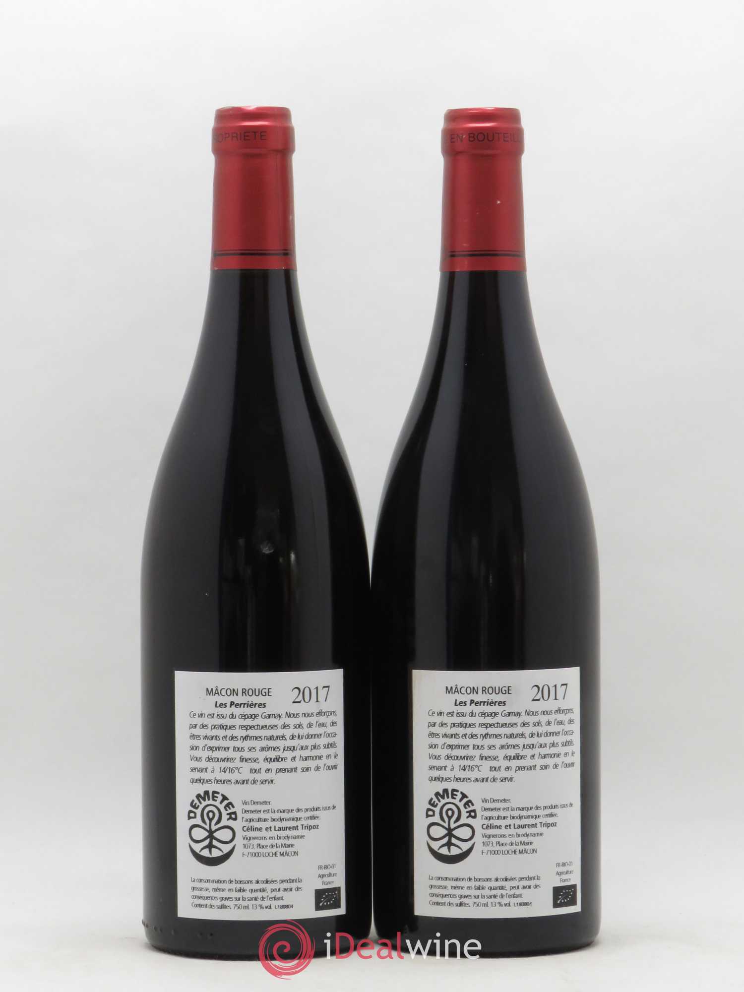 Mâcon Les Perrières Tripoz 2017 - Lot de 2 Bouteilles
