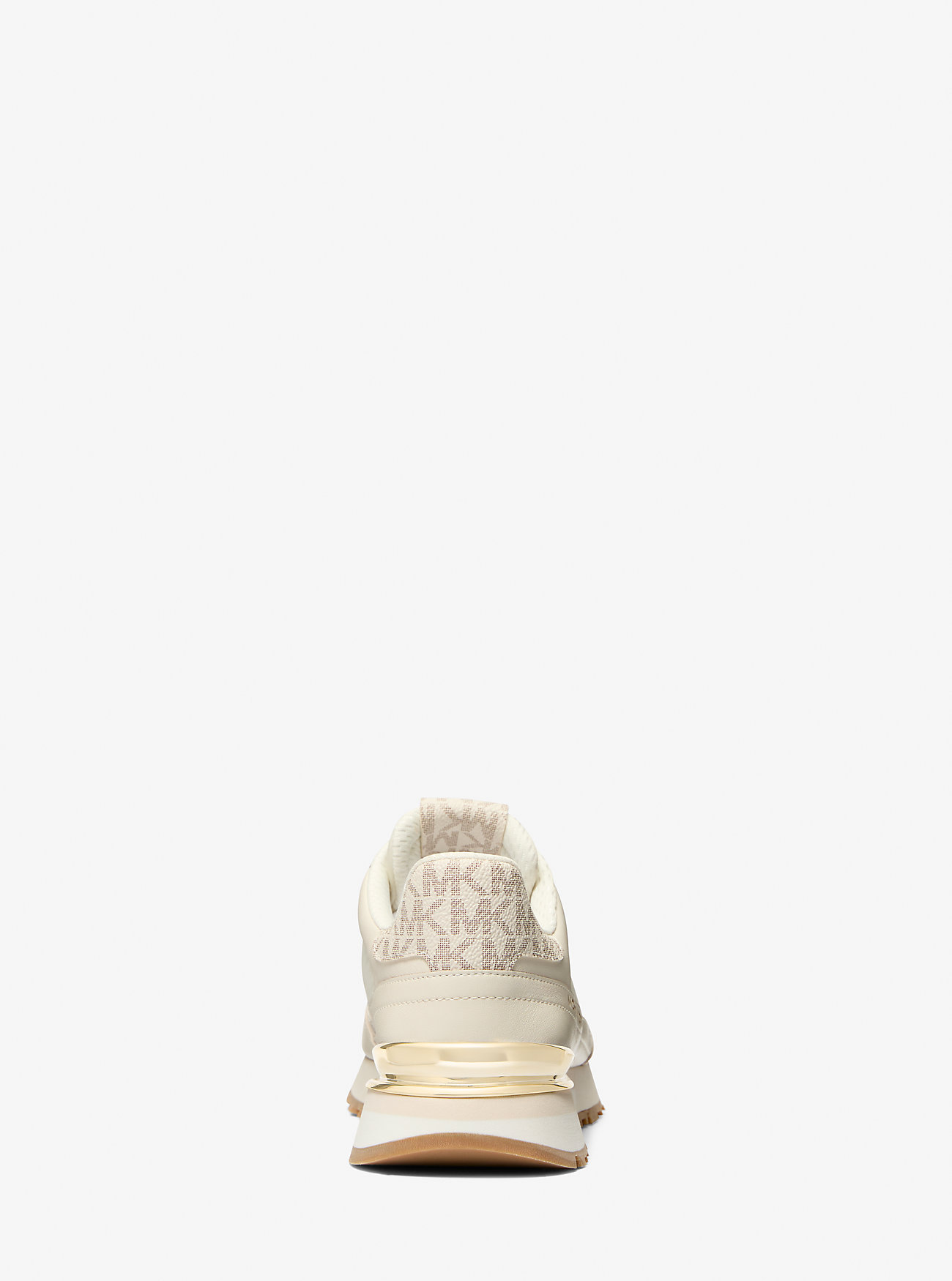 Nova Leather and Nylon Trainer - VANILLA COMBO