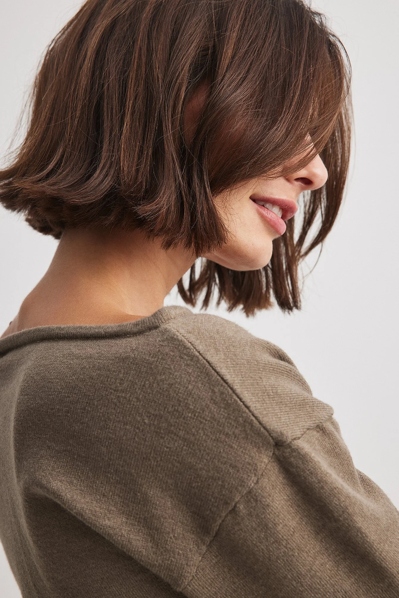 Strickpullover mit U-Boot-Ausschnitt