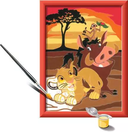CreArt Der König der Löwen - Malen nach Zahlen für Kinder ab 7 Jahren