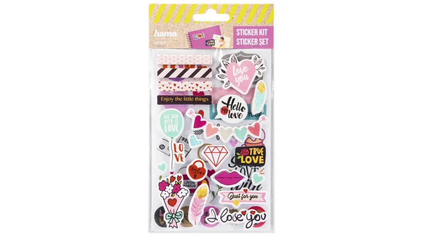 Sticker-Set, Display mit verschiedenen Designs, sortiert