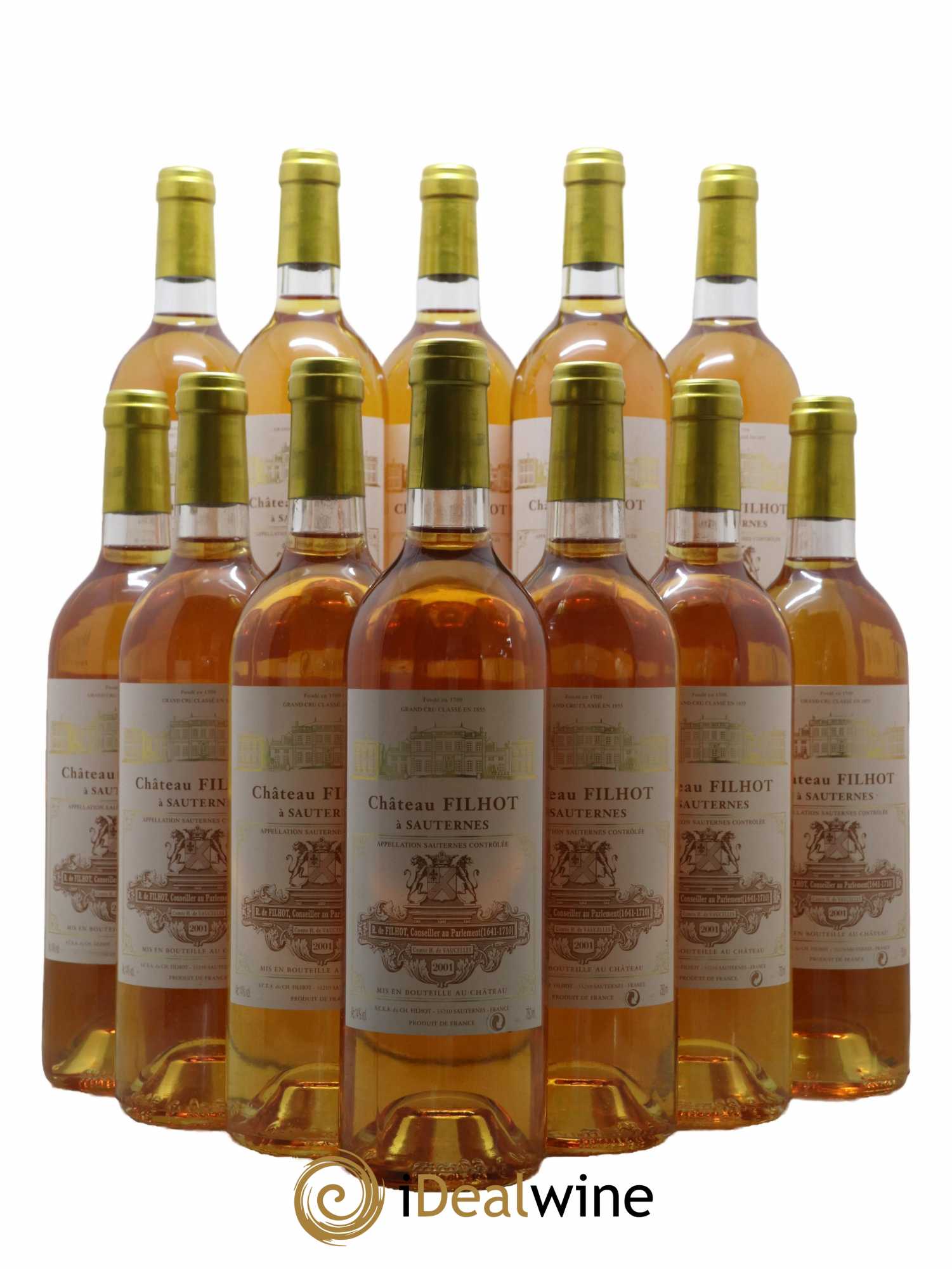 Château Filhot 2ème Grand Cru Classé  2001 - Lot de 12 Bouteilles