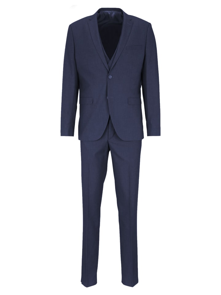 Steffen Klein Anzug Slim-Fit in blau günstig kaufen
