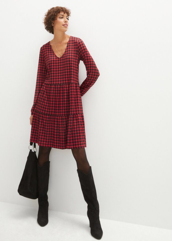 Shirtkleid Hahnentritt