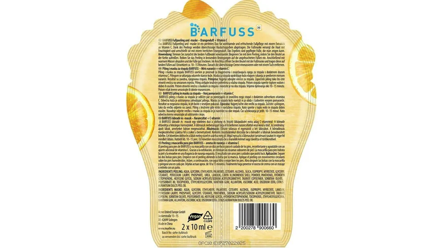 BARFUSS Fußpeeling & Fußmaske