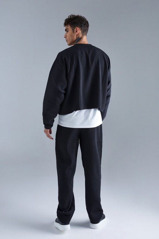 Kastige Bomberjacke & elastische Slim-Fit Hose