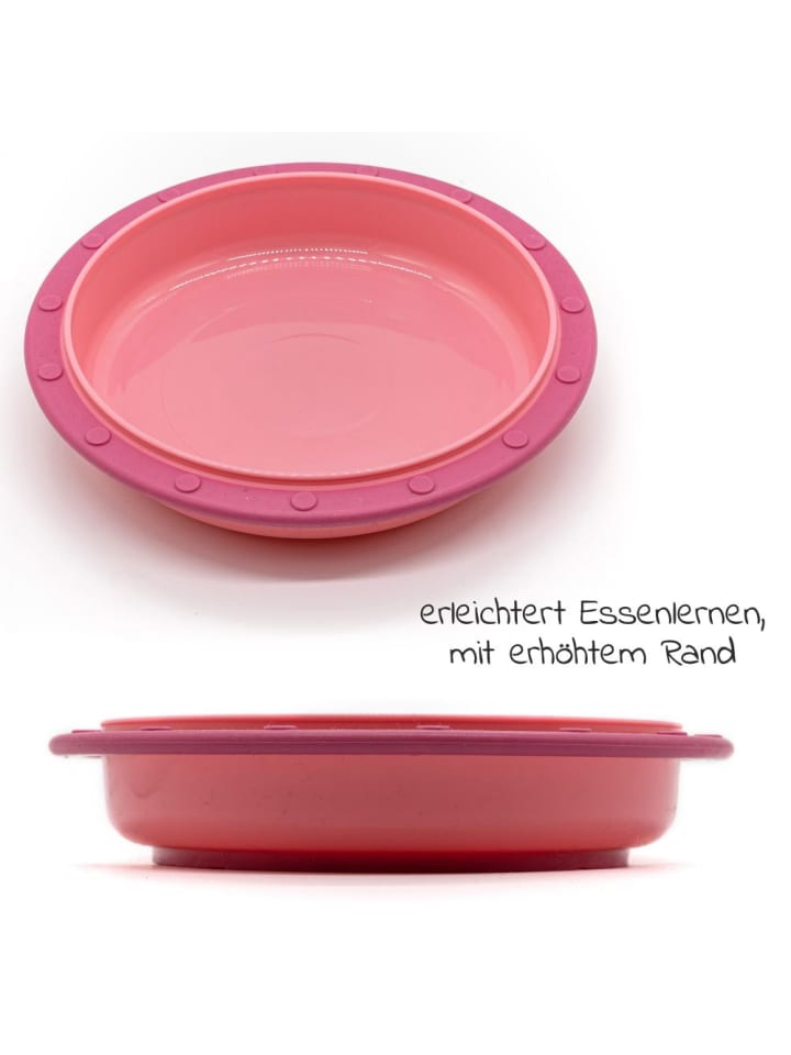 MiaMia Babyteller zum Mitnehmen inkl. Besteck - Pink in rosa günstig kaufen onesize