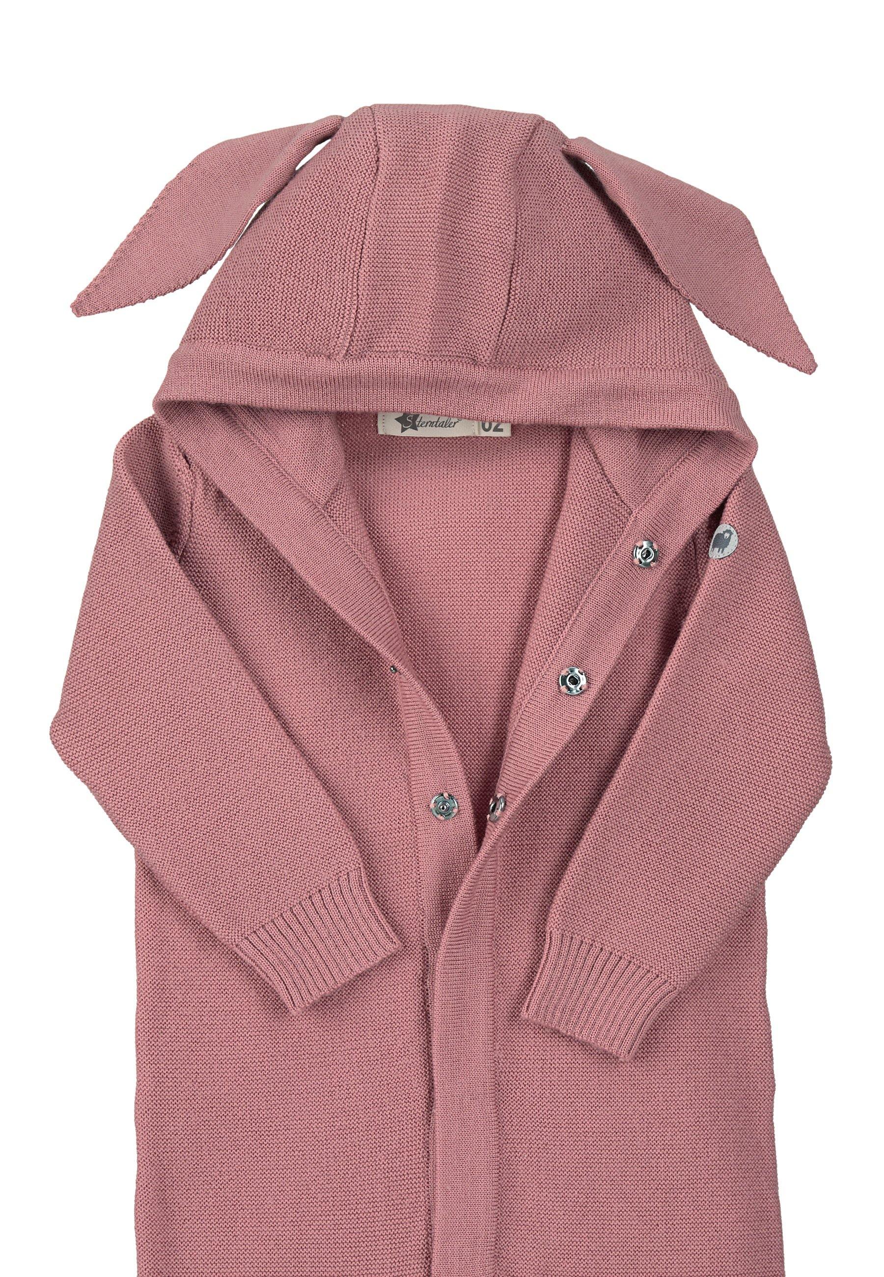 Strick-Overall aus Wolle (Merino) mit Kapuze