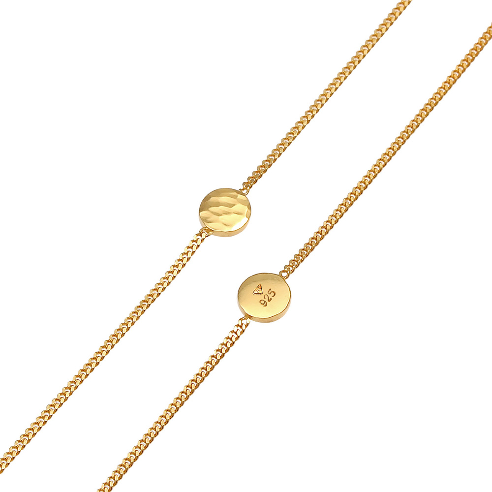 Elli Elli Bracelet Cercle de plaquettes pour dames - Tendance Geo Look Basic en argent Bracelet
