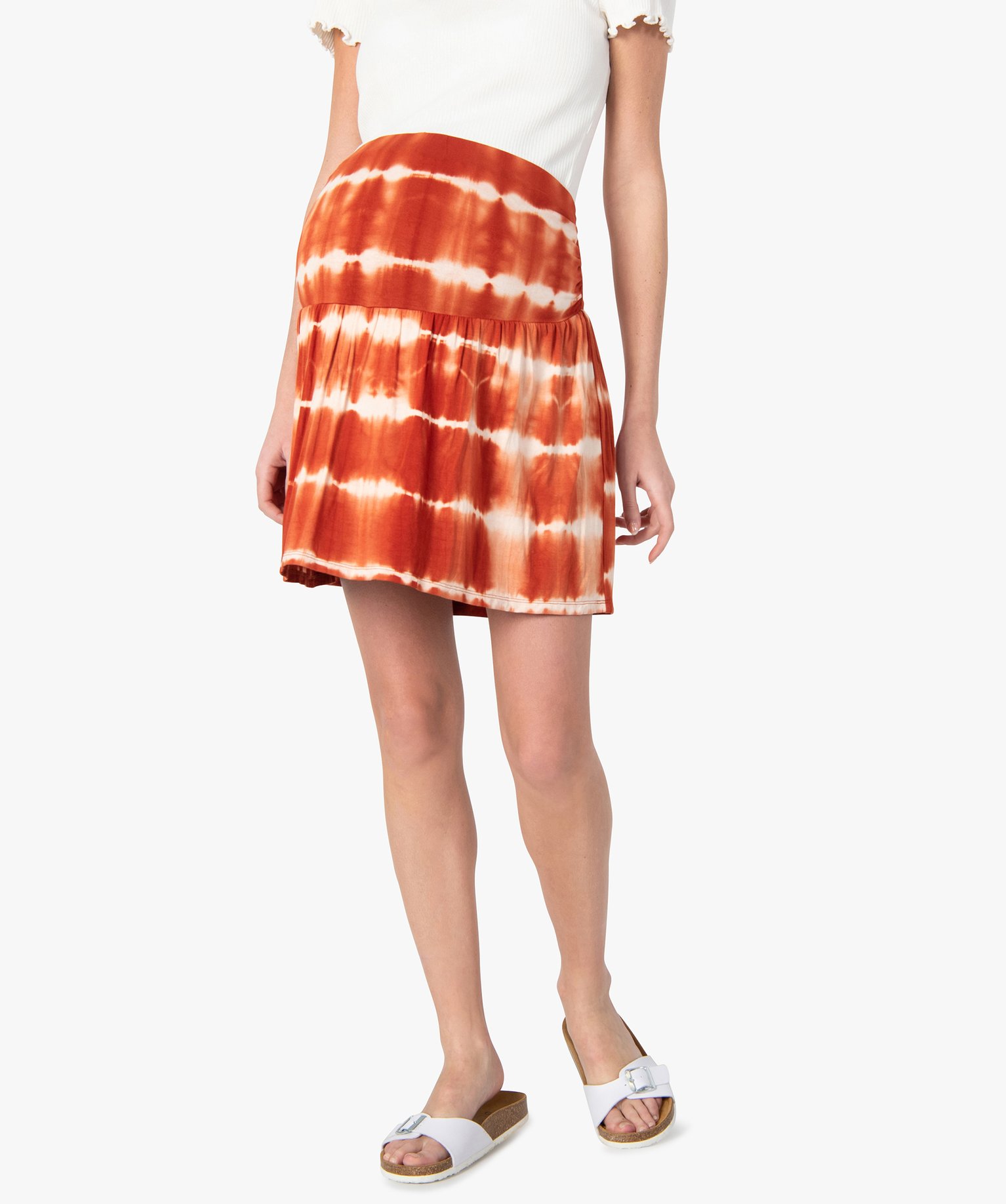 Jupe short de grossesse imprimée divers | GEMO