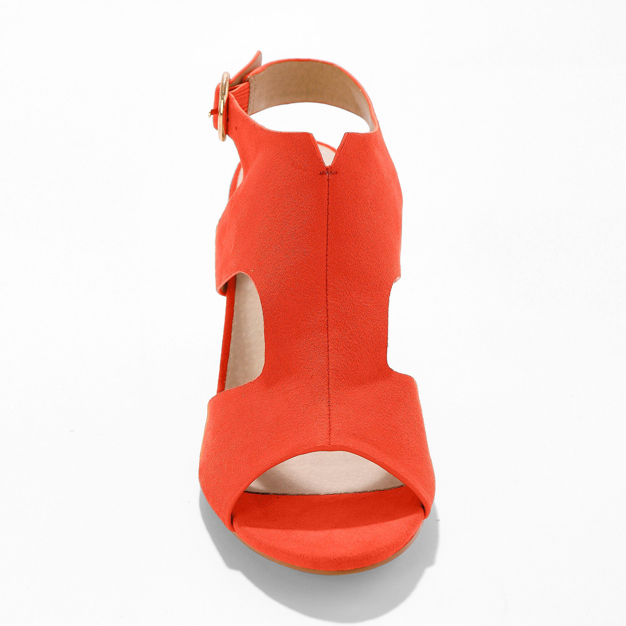 Sandales enveloppantes à talon bois