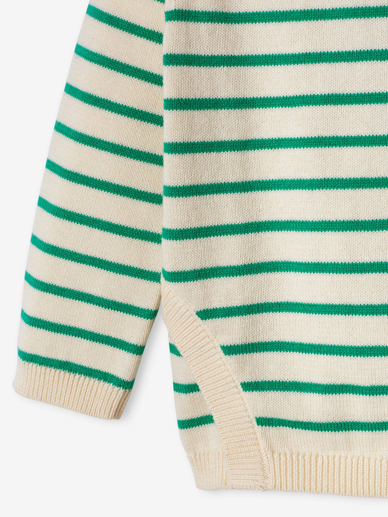 Pull marinière brodé bébé écru