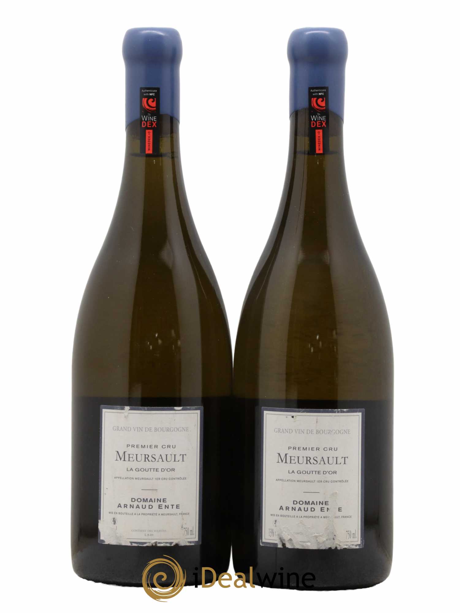 Meursault 1er Cru Goutte d'Or Arnaud Ente  2009 - Lot de 2 Bouteilles
