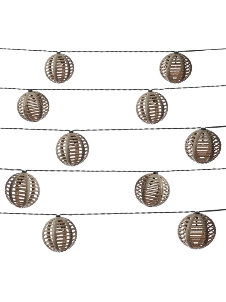 MARELIDA LED Solar Lichterkette Kugeln in Rattan Optik Lichtsensor L: 2,7m in braun günstig kaufen onesize