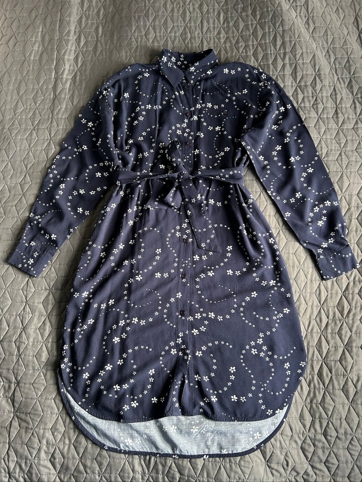 Finn Flare Langarm Kleid in dark blue günstig kaufen XS