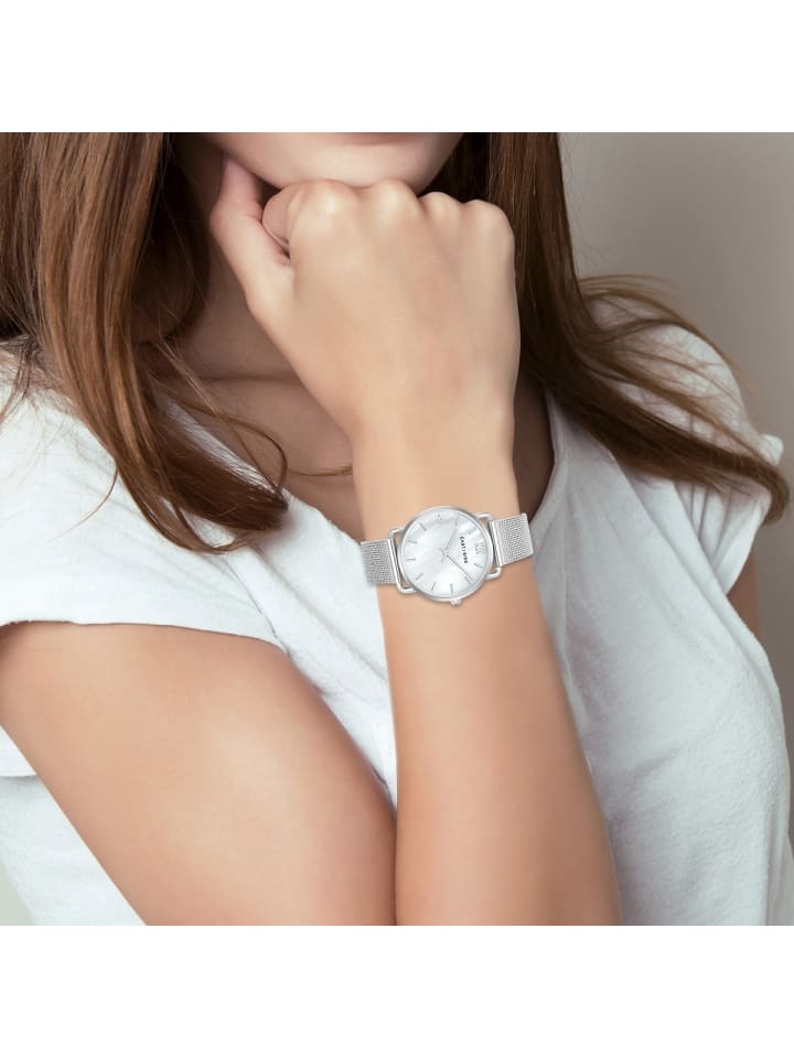 Eastside NY Damen Quarzuhr silber Edelstahl silber in silber günstig kaufen 20 cm