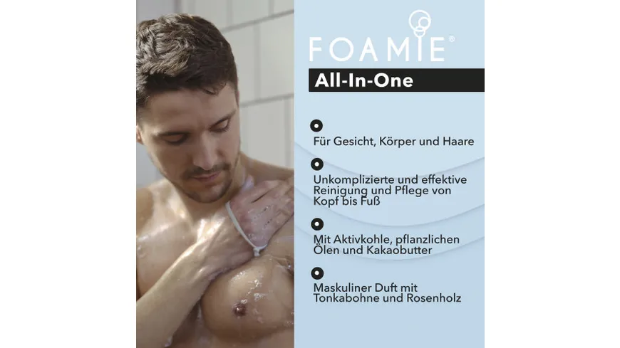 FOAMIE Feste Duschpflege 3in1 What A Man 90 g