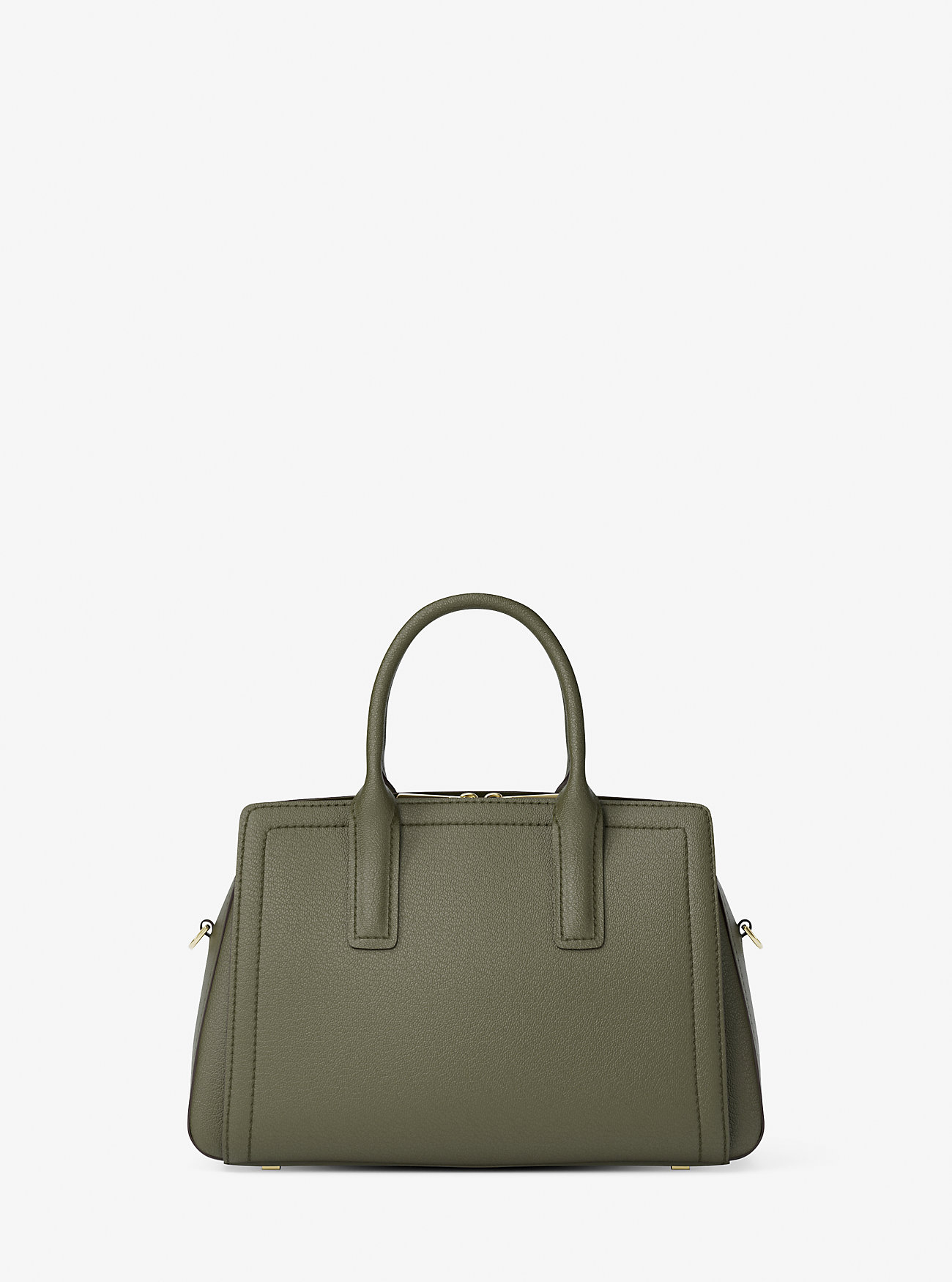 Laila Small Pebbled Leather Satchel - IVY