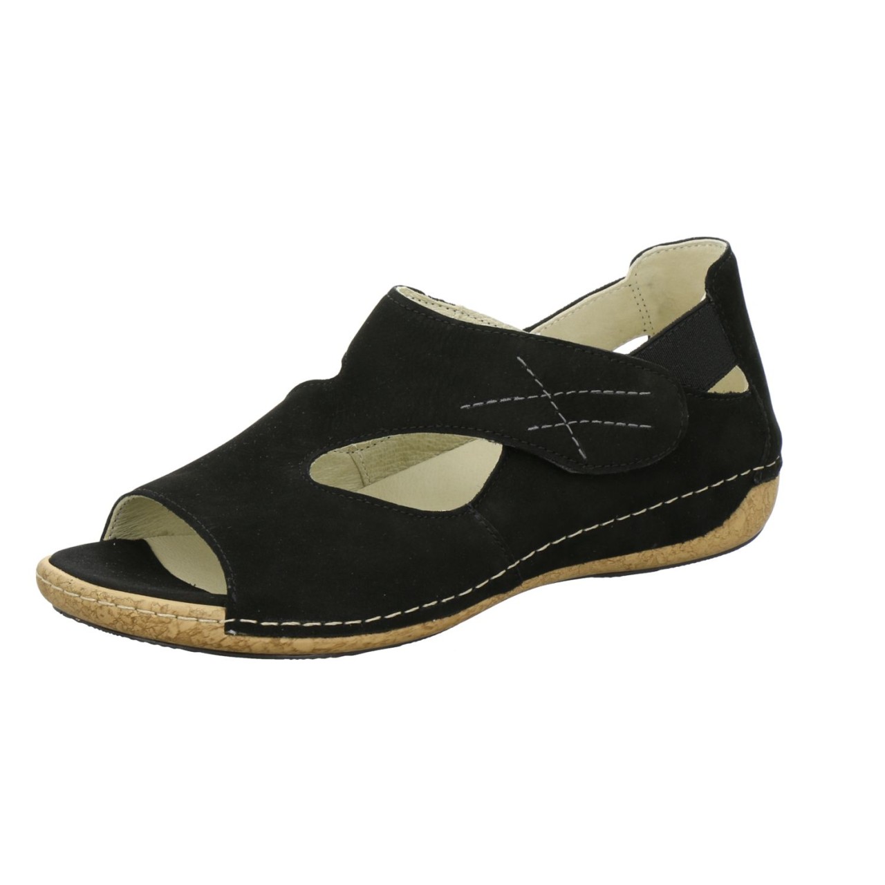 WALDLÄUFER Komfort Sandalen schwarz Heliett