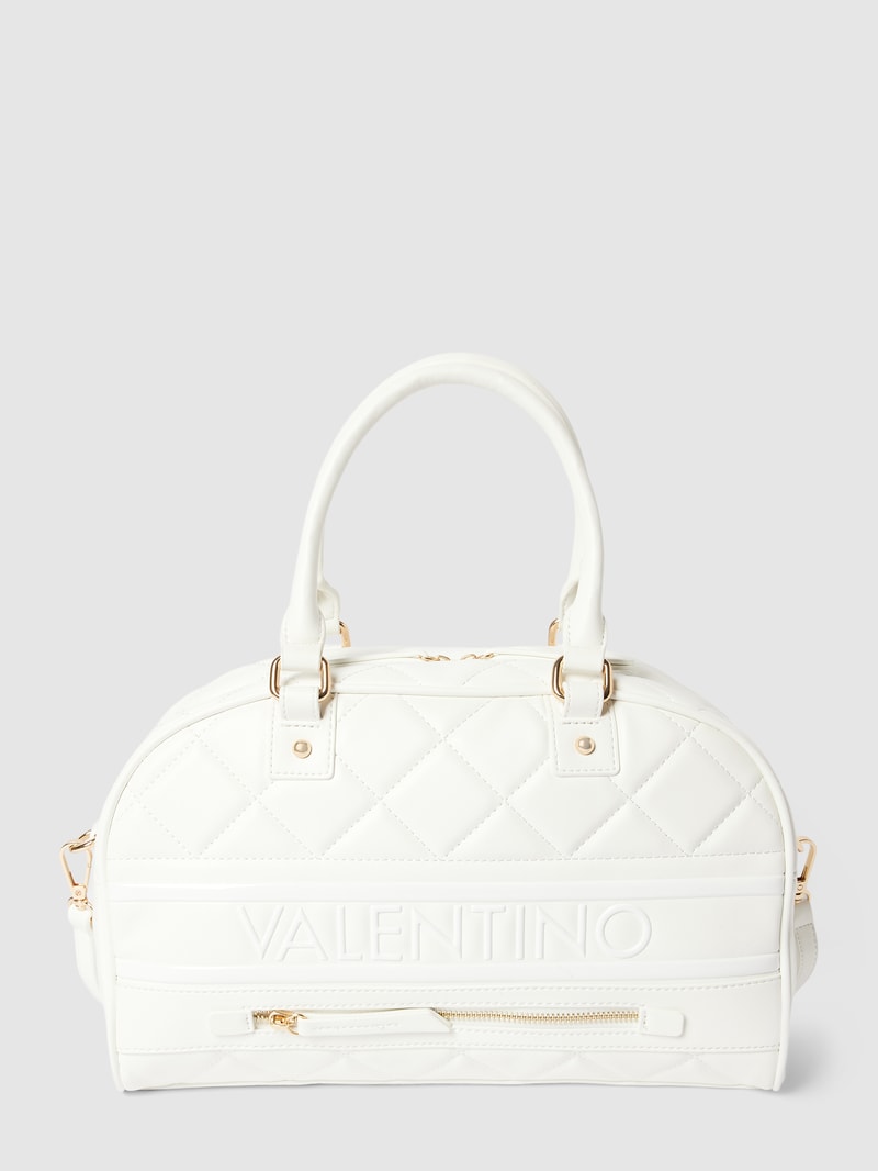 Handtasche mit Label-Details Modell 'ADA' in ecru