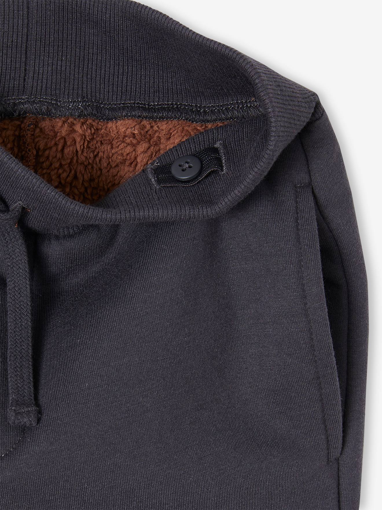 Vertbaudet Jungen Sweathose mit Teddyfleece-Futter - anthrazit