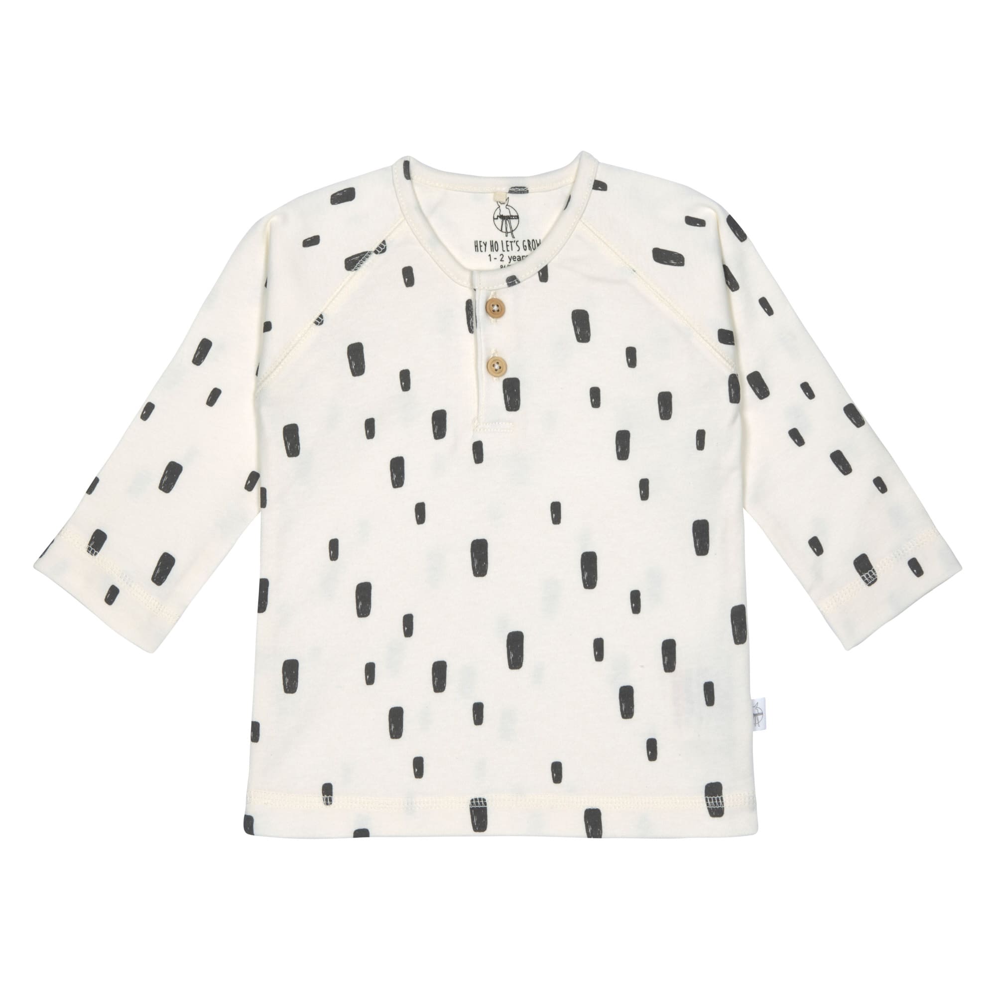 Baby Langarmshirts - Bio Baumwolle, Bricks, Milky