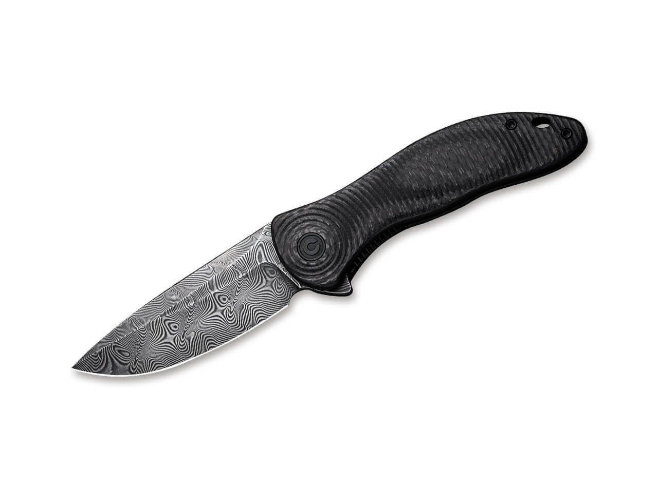 Synergy3 Black G10 Twill Carbon Damascus