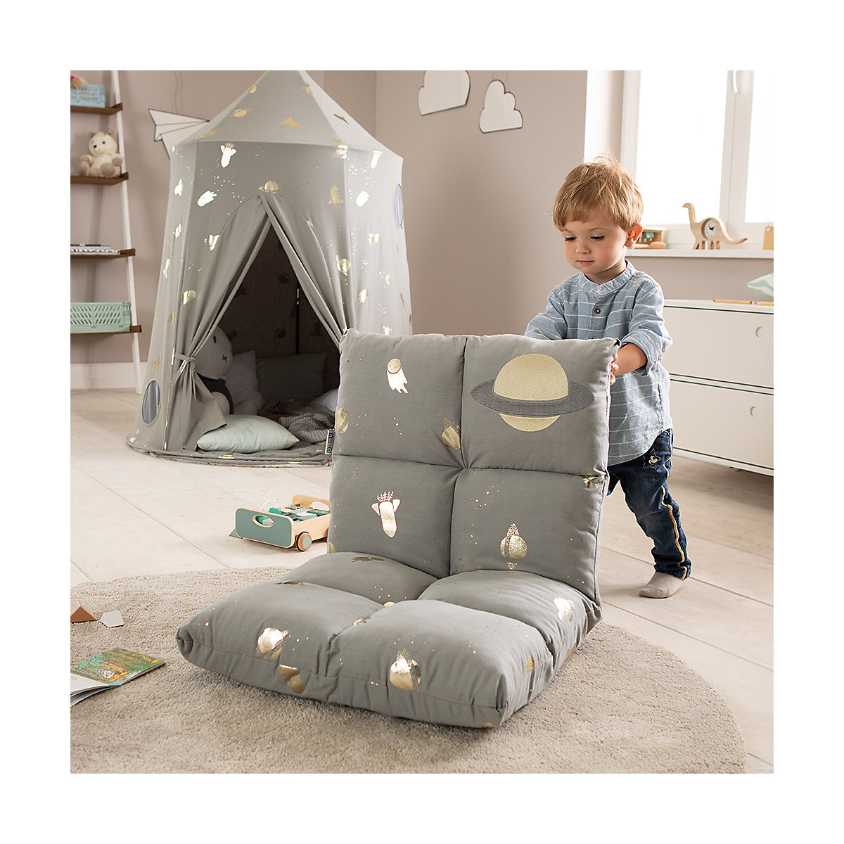 2 in 1 Kindersessel + Kinderliege 
