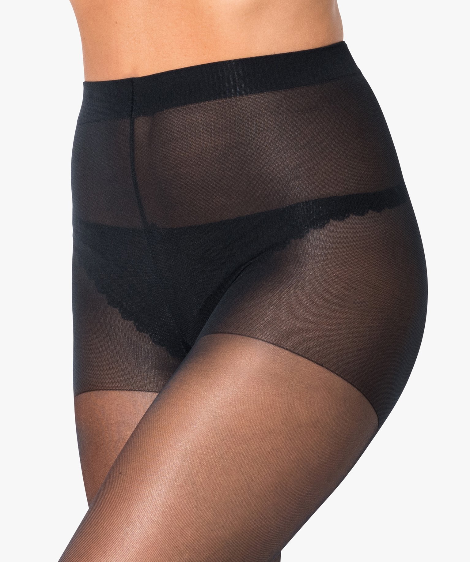 Collants voile transparent noir | GEMO
