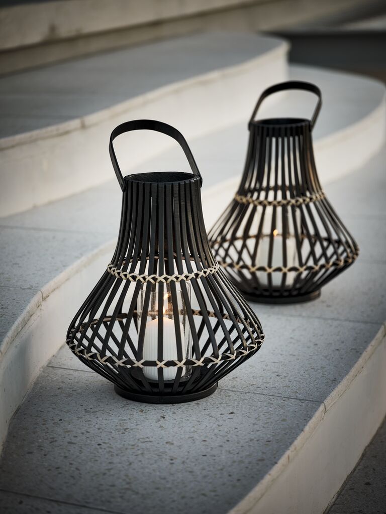 Lanterne à bougie SIVHAUK SIVHAUK Ø31xH35cm noire
