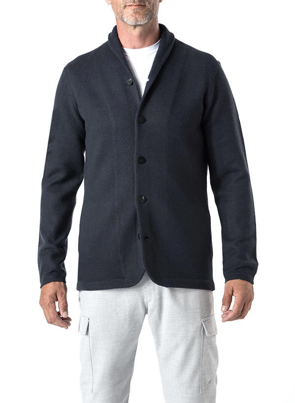 EMPORIO ARMANI, Sakko, Strick ungefüttert, blau