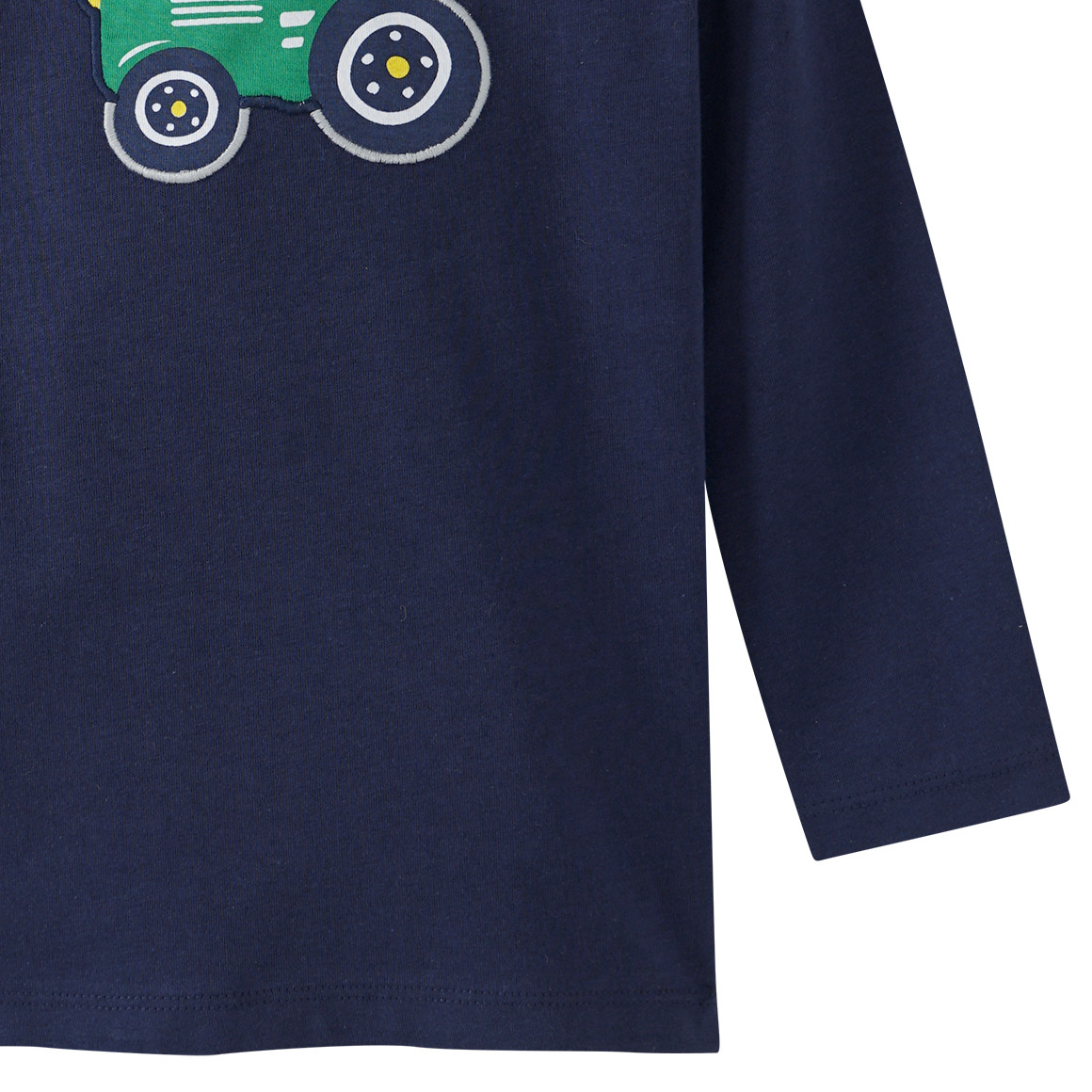 Kinder Langarmshirt mit Trecker-Applikation