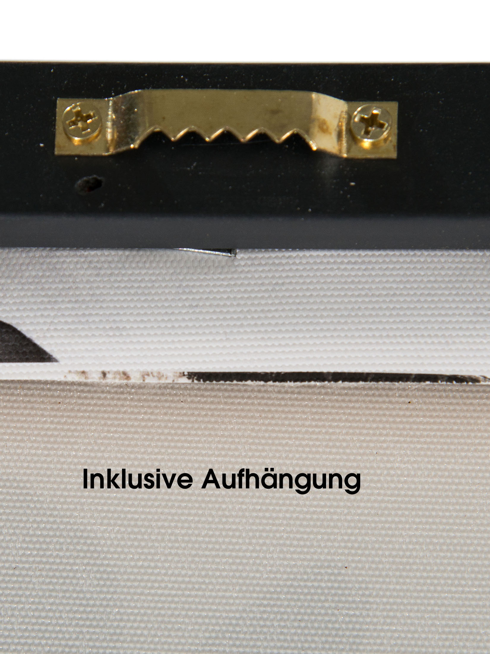 Belano Leinwand-Druck-handbemalt, D'grau/weiss