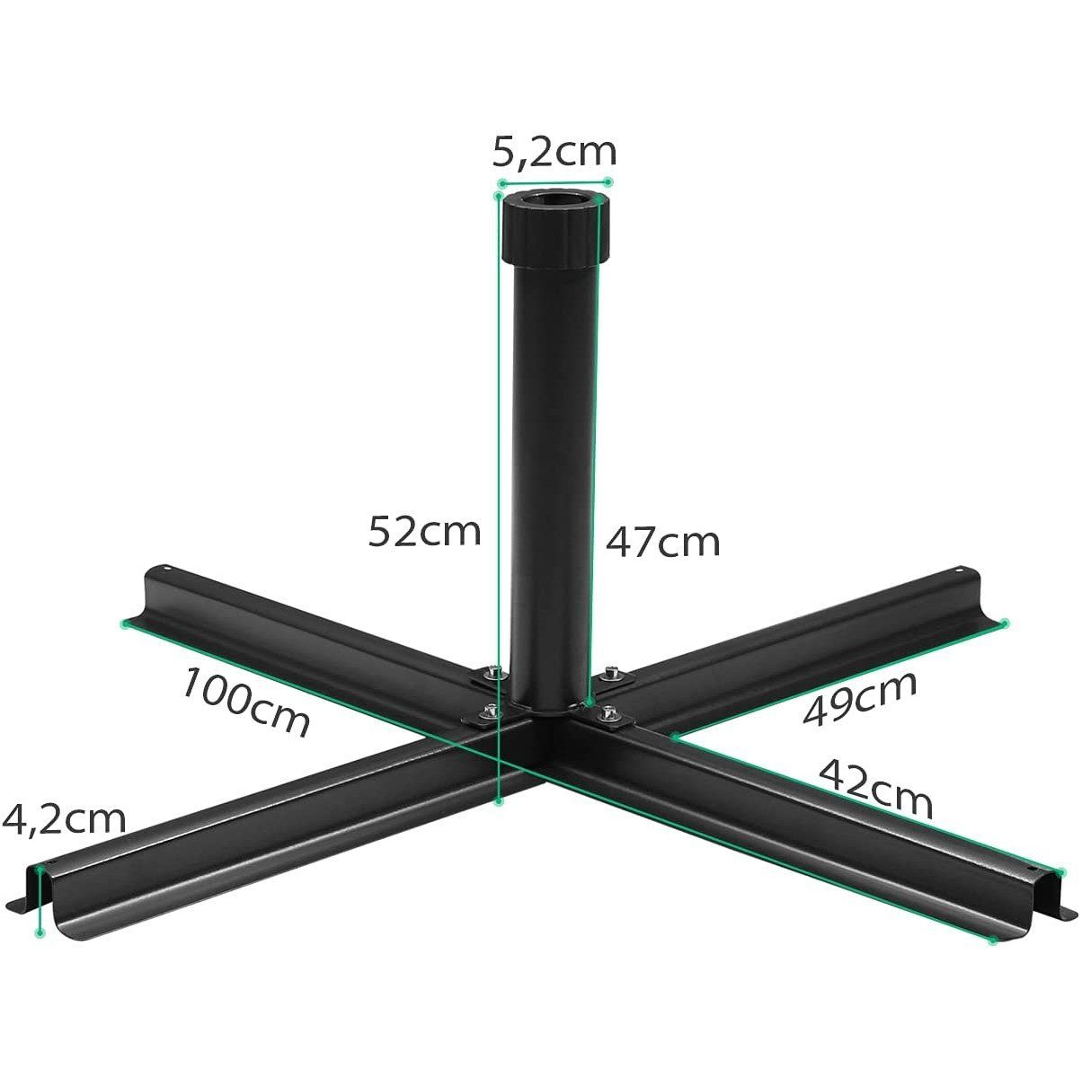 Sekey Plattenständer Schirme Plattenständer Standard für Wegeplatten, für Stöcke Ø 38-48 mm, für Stöcke bis Ø 48 mm