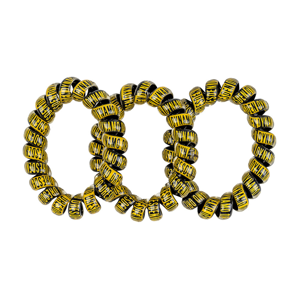 Haargummis schwarz-gelb (3er Set)