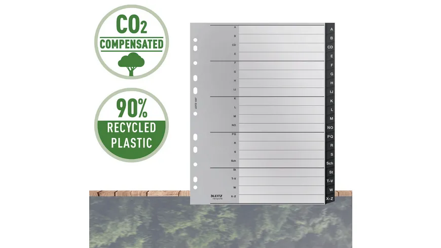 LEITZ Plastikregister A4 Recycle A-Z
