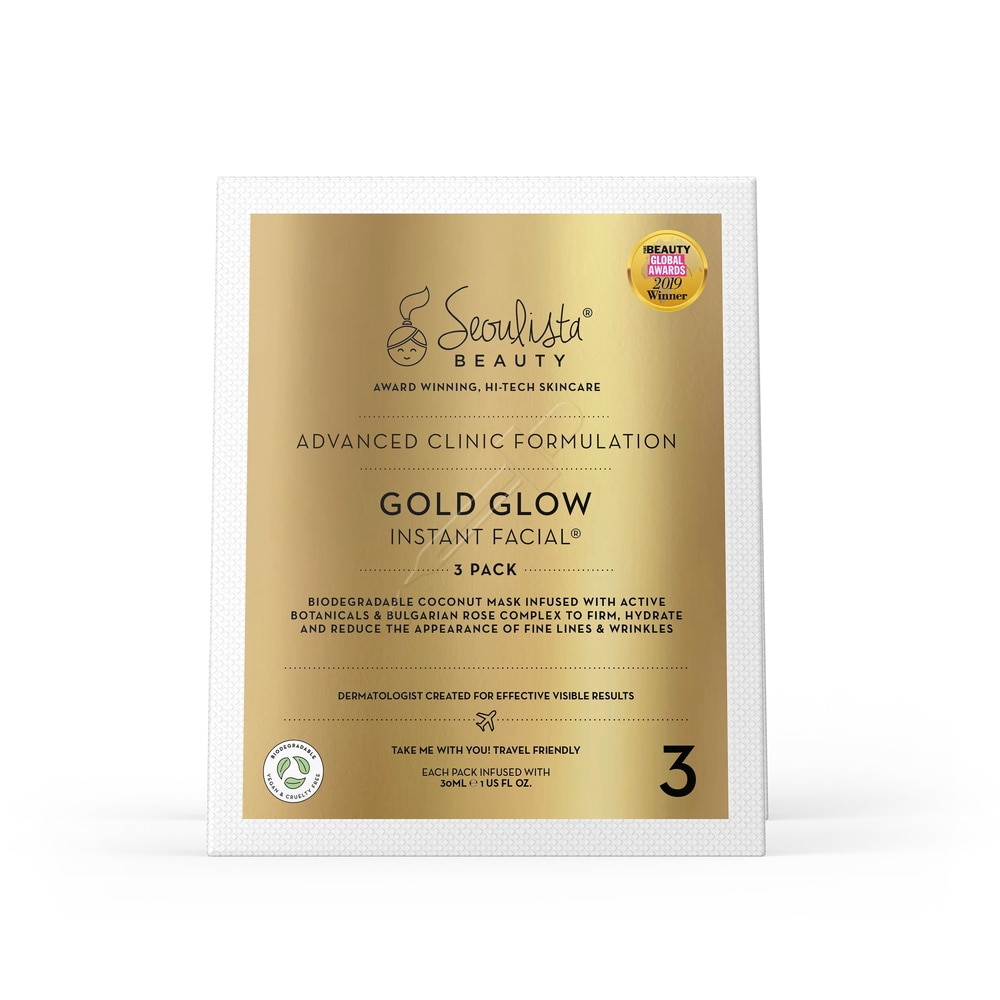 seoulista beauty Seoulista Beauty Gold Glow Instant Facial -  Multi Pack 3's Masque Visage