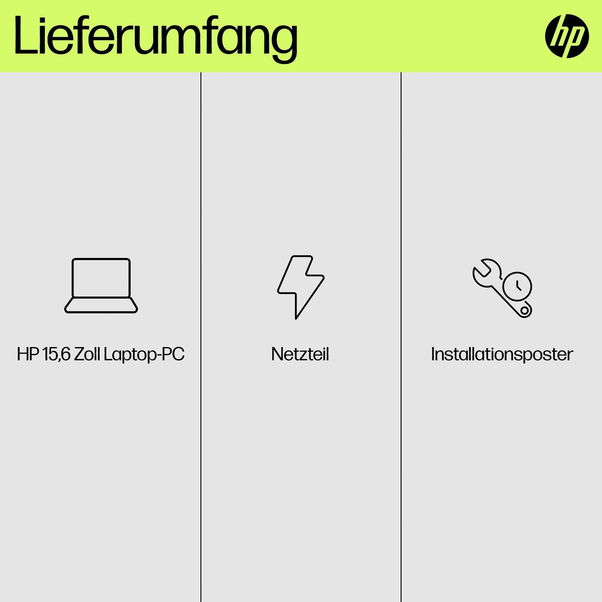 HP 15s-fq2235ng Notebook (39,6 cm/15,6 Zoll, Intel Core i3 1115G4, UHD Graphics, 512 GB SSD)