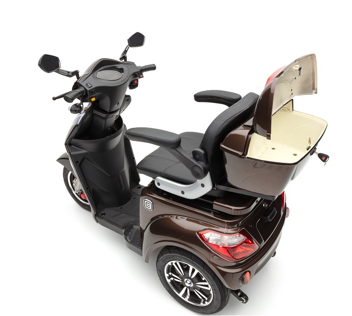 Econelo Elektro Dreiradroller S1000 Braun