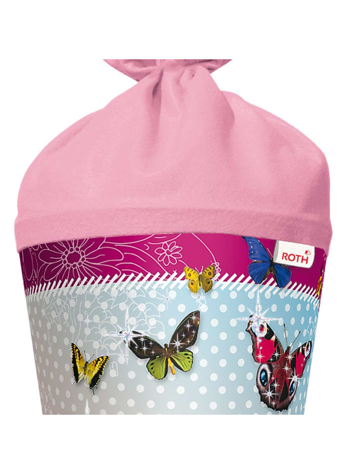 ROTH Schultüte groß Butterfly 70 cm, Glitter in Rosa günstig kaufen onesize
