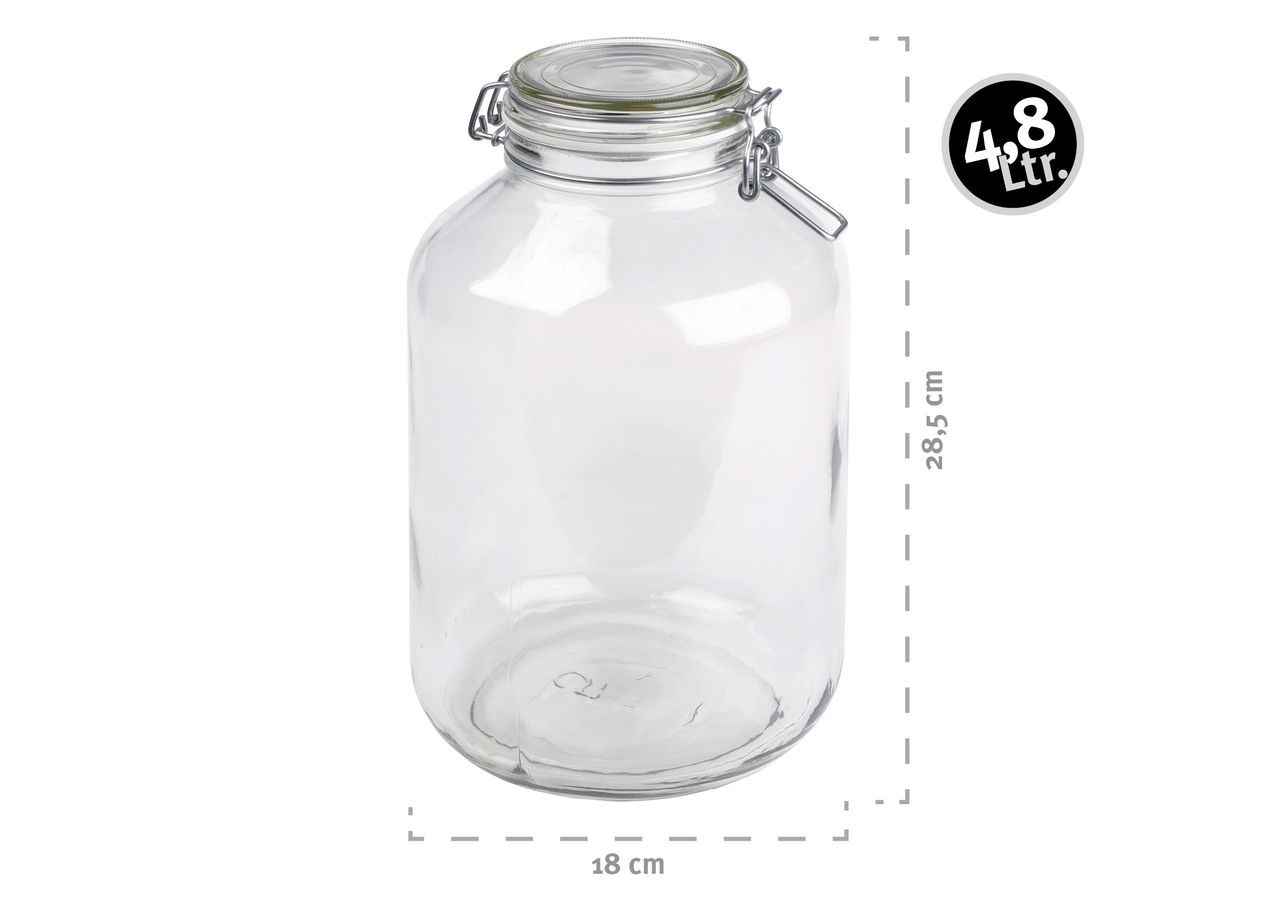 Mäser Serie Gothika, Einmachglas 4800 ml, 2er Set