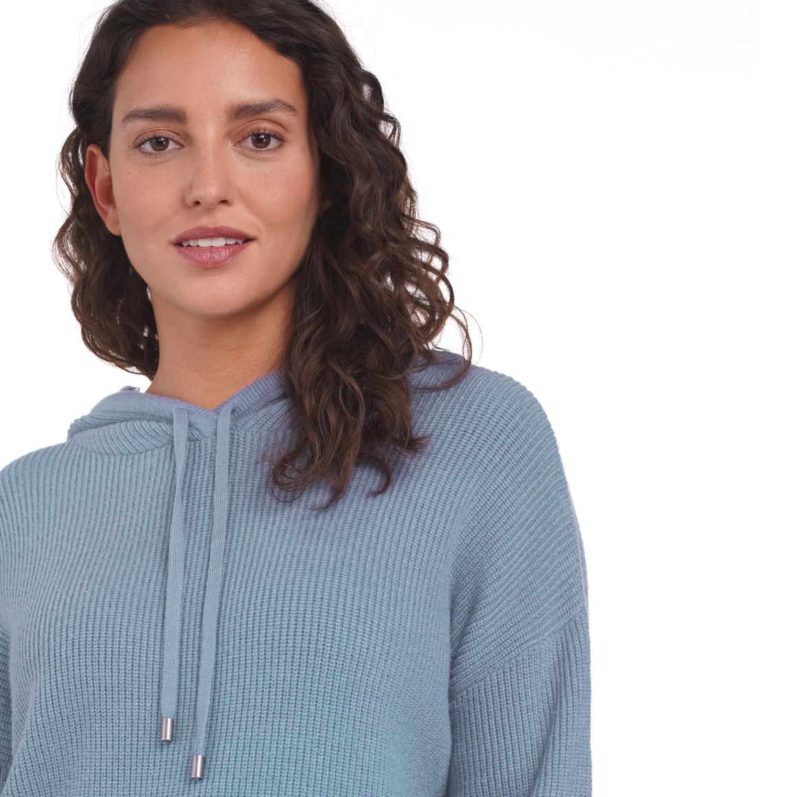 Damen Strickpullover mit Kapuze