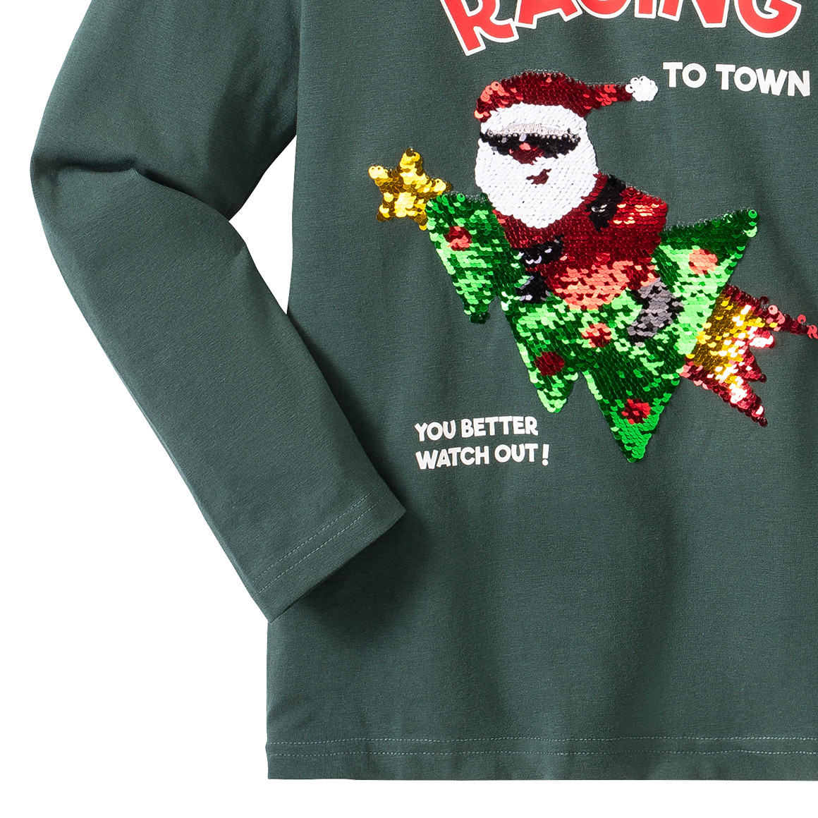 Jungen Langarmshirt mit Weihnachts-Motiv