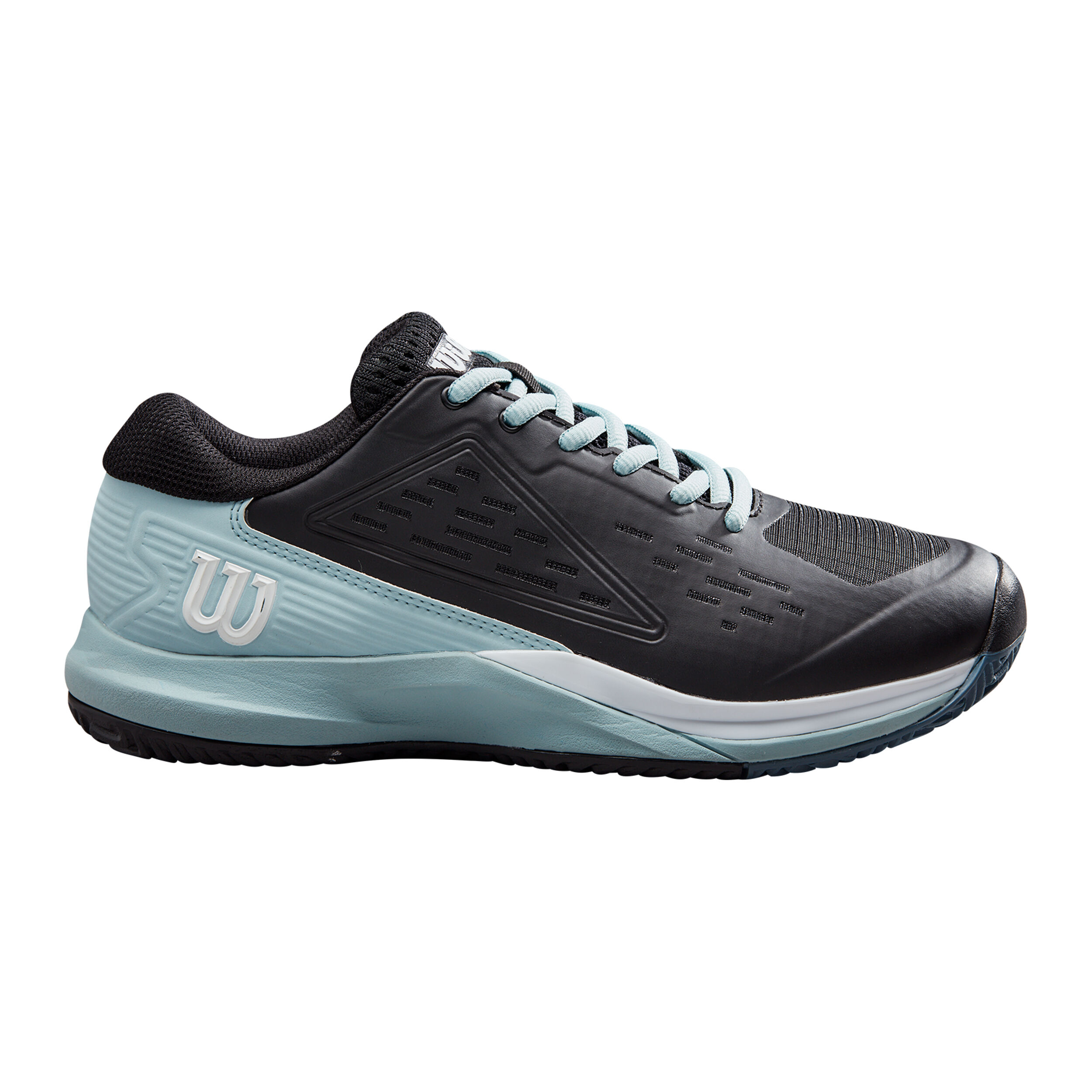Rush Pro Ace Sandplatzschuh Damen - Schwarz, Hellblau
