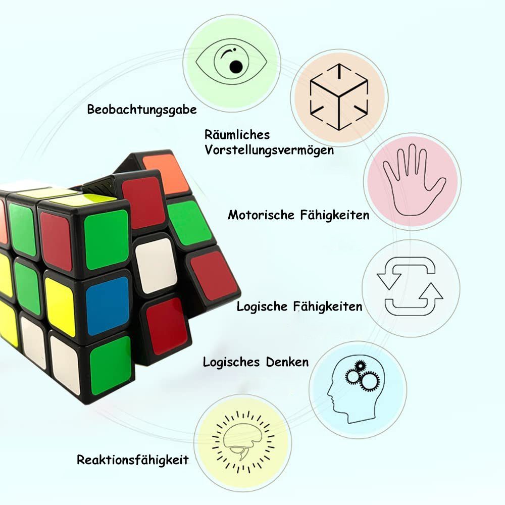 CAMILA Lernspielzeug Classic Rubik's Cube - 3x3 Quick Cube für Anfänger und Experten (1-St)