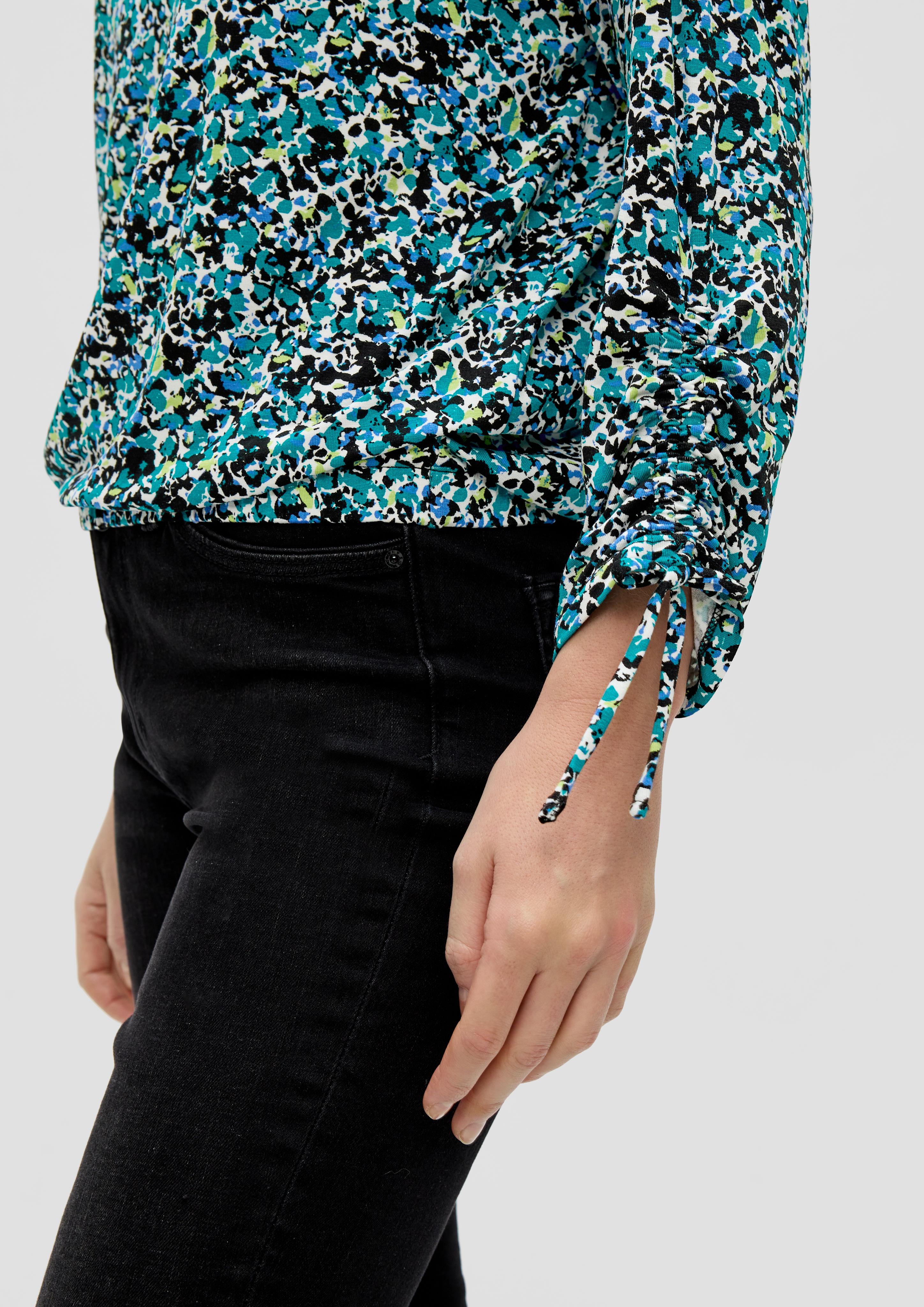 Langarmshirt mit Raffung an den Ärmeln   2142202-99A0