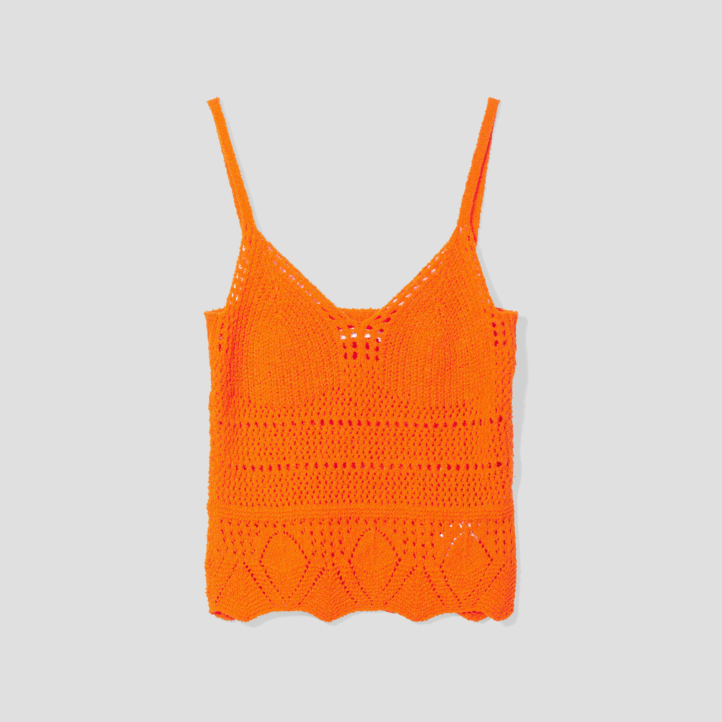 Pull débardeur crochet orange femme | Cache Cache