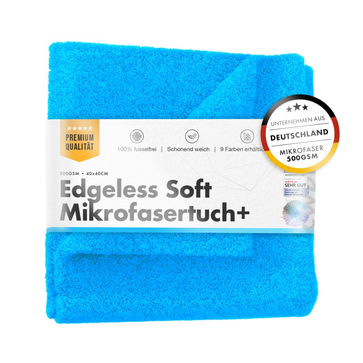 chemicalworkz Edgeless Soft Touch Towel 500GSM Blau Poliertuch 40×40cm