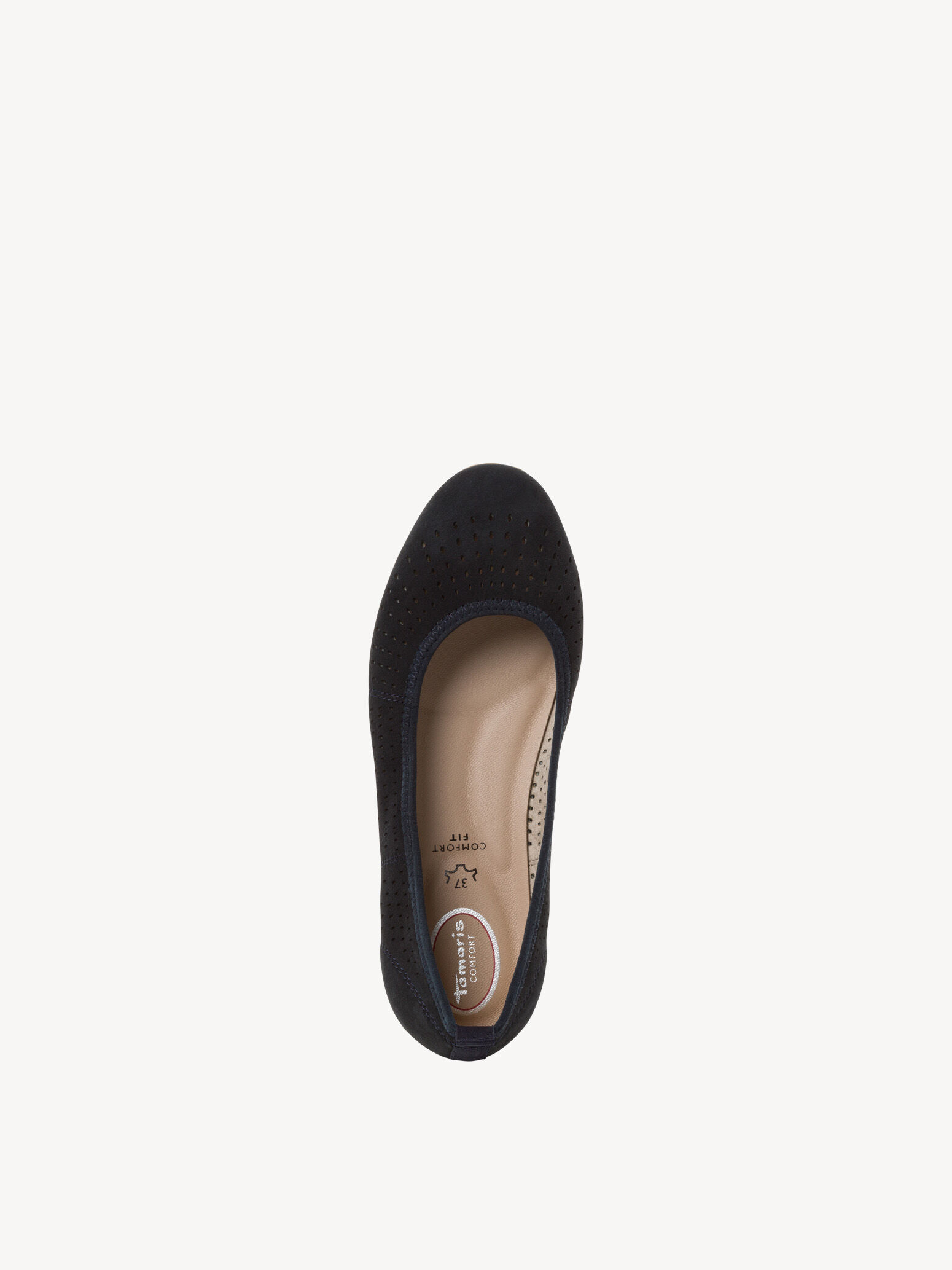Ballerine en cuir - bleu